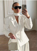 Women's Elegant Single-Button Tailored Blazer