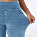 Women's High-Rise Wide-Leg Denim Trousers