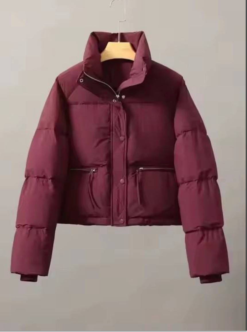 Women's Korean-Style Quilted Puffer Jacket