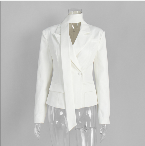 Women's Elegant Single-Button Tailored Blazer