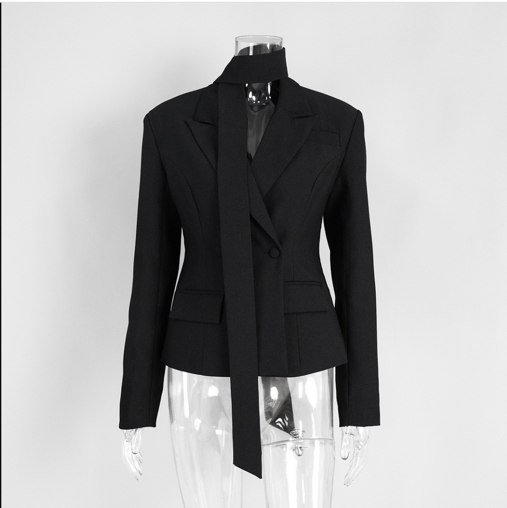 Women's Elegant Single-Button Tailored Blazer