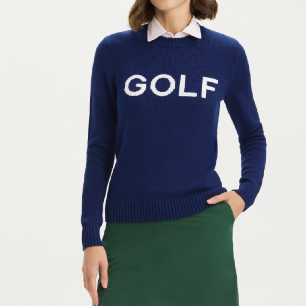 Women's Vintage Knit Golf Pullover Sweater